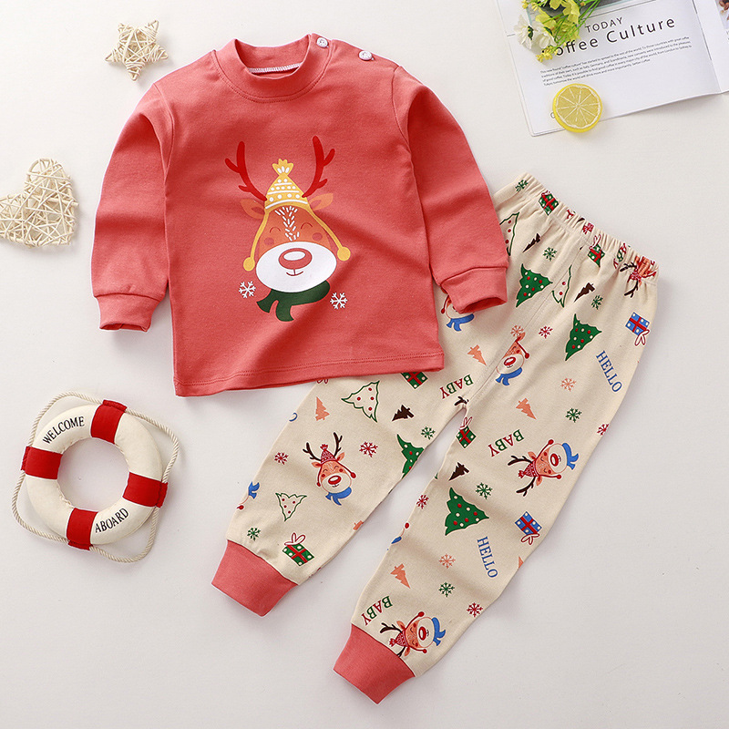 ropa interior infantil traje de otoño uniformes escolares pantalones de otoño ropa de cuello redondo protección del medio ambiente caliente con padres e hijos principios de otoño manga larga