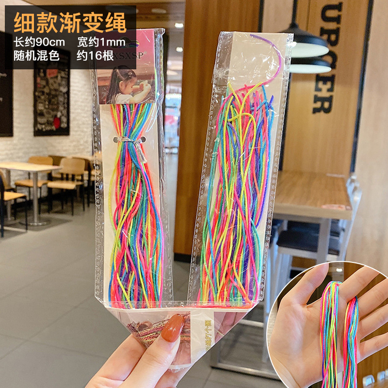 Cuerdas de cabello de color trenzado de mujer cuerdas de cabello de trenza sucia artefacto cinta de color para niños cabello de color trenza tocado