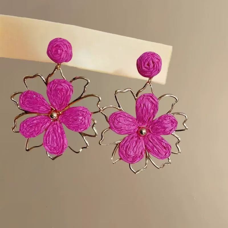 Aguja de acero-oro-rosa roja