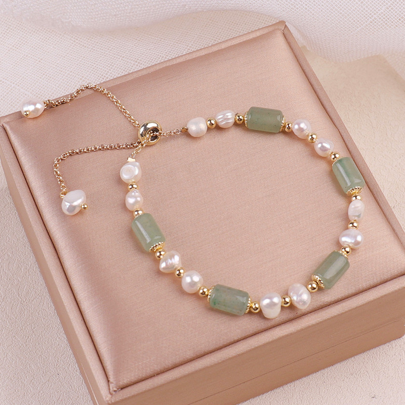 Casual Geometric Freshwater Pearl Plating Zircon Bracelets 1 Piece