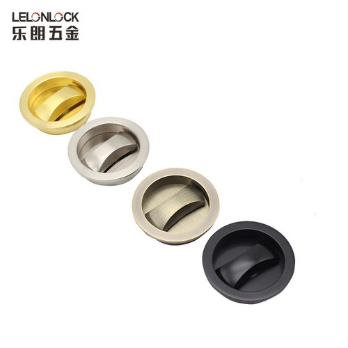 Bathroom kitchen embedded hidden sliding wooden door lock concealed push-pull door lock indoor door sliding door hook lock