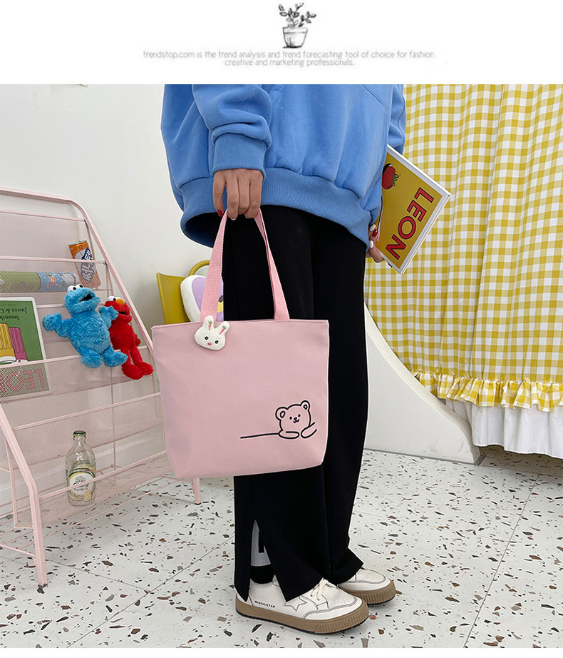 2022 New Japanese-style ins fresh and clean shopping storage bags, lunch boxes, bento bags, girls' handbags, canvas bags undefined