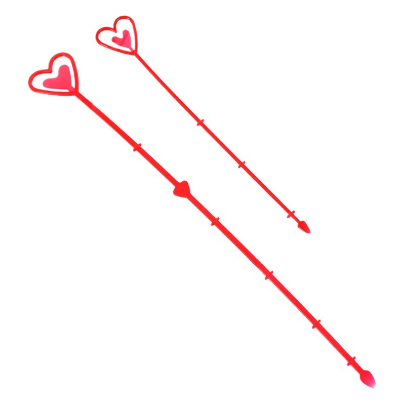 Fábrica en stock al por mayor material de embalaje de la flor tarjeta de plástico palo pollo corazón palo tarjeta de plástico Tarjeta de clip de plástico flor palo