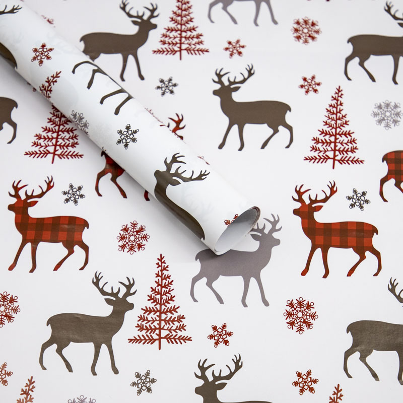 Nuevos productos creativos 10 hojas al por mayor día de Navidad día de Año Nuevo regalo caja de regalo papel de embalaje de papel de Navidad de color artesanal
