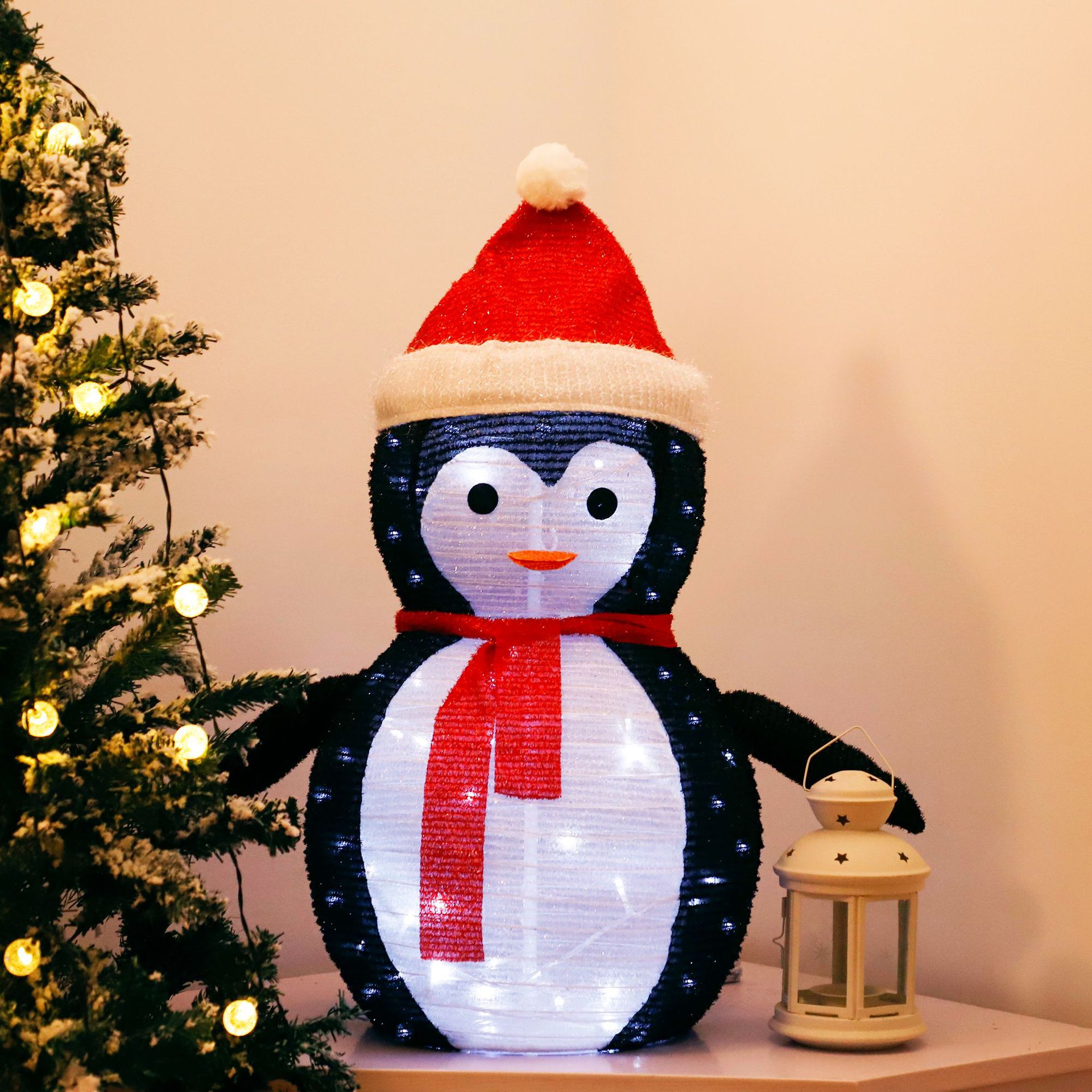 50cm*70cm 크리스마스 펭귄 [배터리 박스]