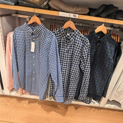 紳士服の上質な綿の格子のシャツの長袖のシャツのカジュアルな純綿の新型476014 476016