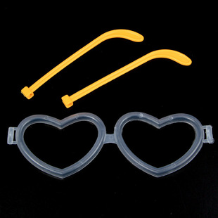 Love glasses single opp packaging fluorescent stick accessories factory direct wholesale plastic heart glasses accessories