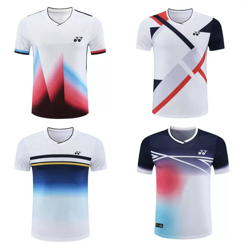 YY羽毛球服新款情侣套装速干运动服网球透气球衣乒乓球训练服团购