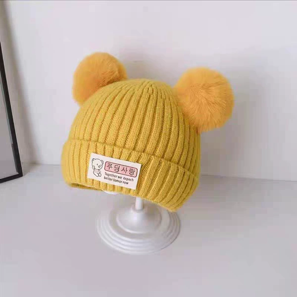 Yellow [Thick Korean Standard Baby Hat]
