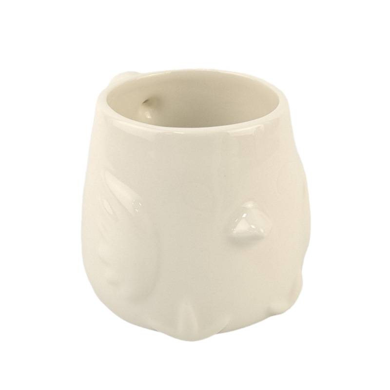 Inventario lindo pareja 3D estereoscópico pájaro de cerámica taza de agua creativa taza de animales 3D blanco puro