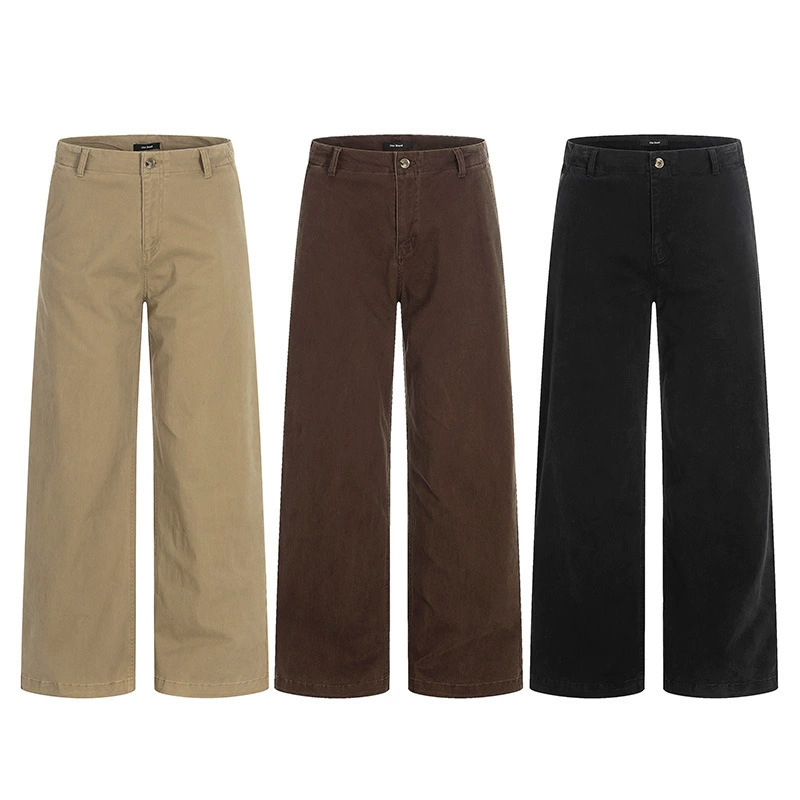 Tuochuan Ck6902 American Retro Workwear Unisex Simple Straight Cleanfit Loose Versatile Wide-Leg Casual Pants