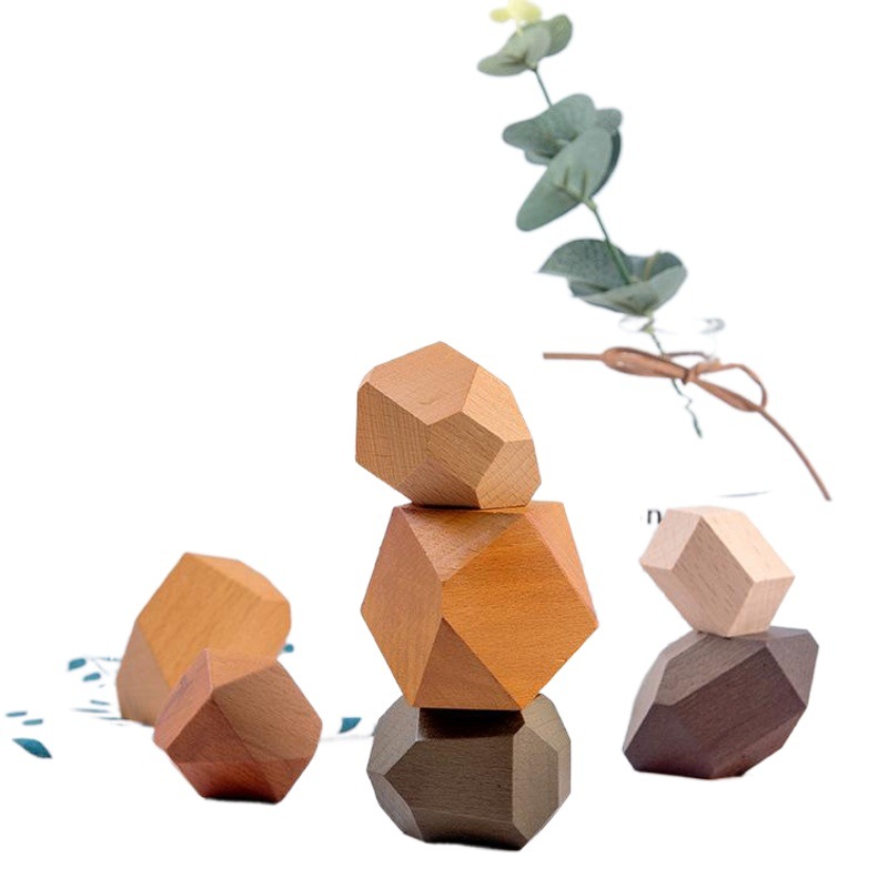 Nuevo ins Estilo nórdico de madera haya Comercio exterior piedra jengle educación temprana educación infantil juguete swing raqueta