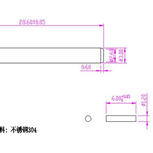 ��������ӿ�304�P�^���PM3*28.6��304܇�UM1.2*6