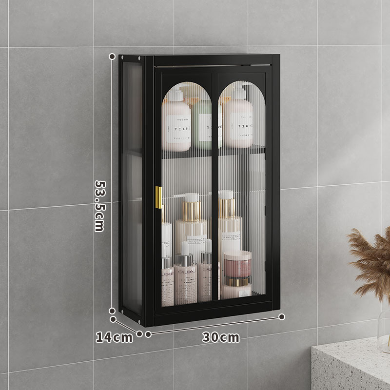 Estantes de pared sin clavos para el hogar, gabinetes a prueba de polvo, baños, gabinetes de pared, estantes, una pieza