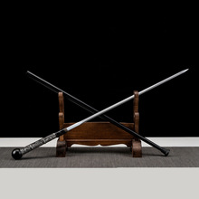 高锰钢手杖剑权杖指挥杖龙泉手杖拐杖剑棍中剑车载防身棍剑未开刃