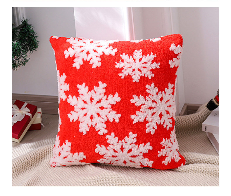 Christmas Snowflake Print Pillowcase Wholesale Nihaojewelry display picture 4