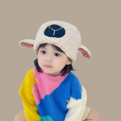 寶寶帽子秋冬季羊了個羊同款嬰幼兒可愛保暖毛絨親子帽男女童防風