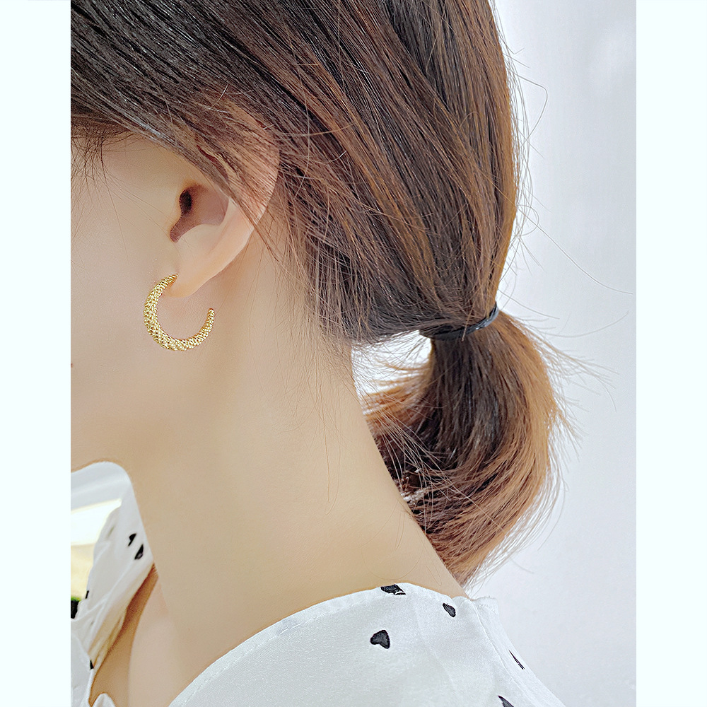 Fashion C Shape Stainless Steel Earrings Stainless Steel Earrings