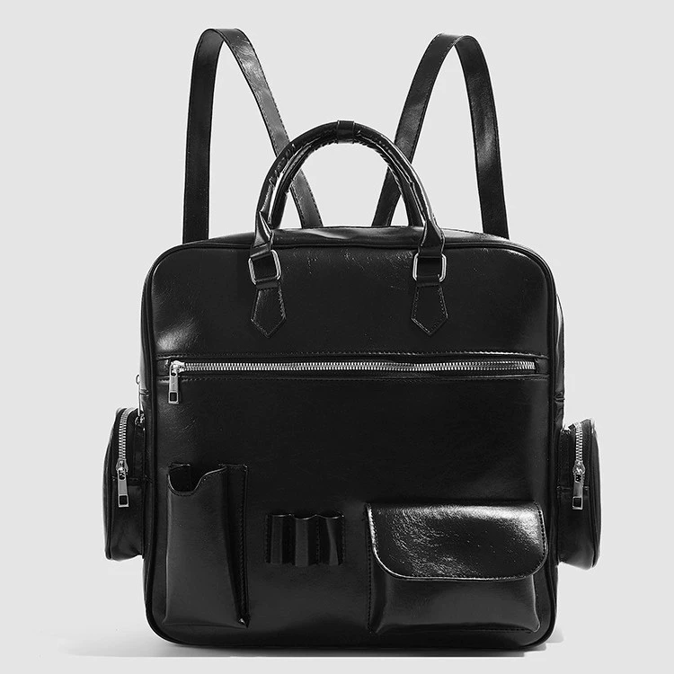 Capacious backpack, small design retro fashionable handheld shoulder bag