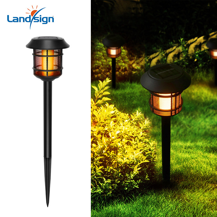 Cross-border solar simulation flame lamp outdoor courtyard lamp waterproof lawn spike light 36LED atmospheric torch lamp