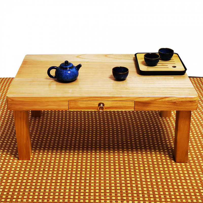 Mesa de computadora con cajones de madera maciza Mesa de estudiantes Mesa de cama pequeña mesa baja ventana flotante mesa de tatami kang mesa de té