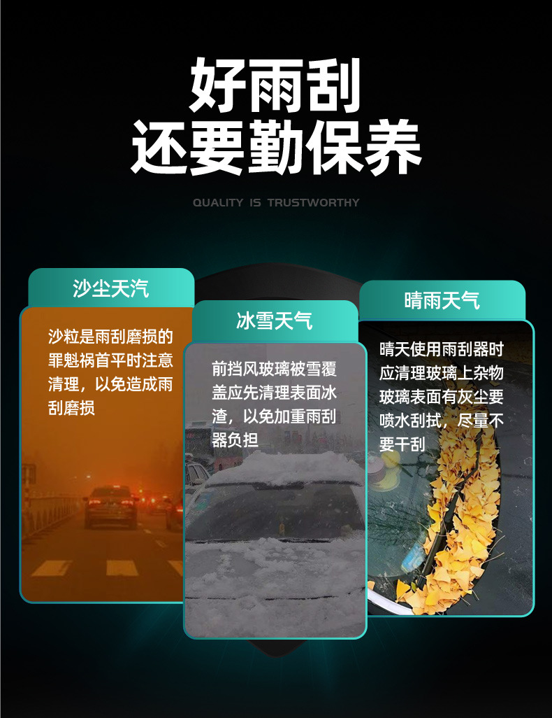 Suitable for Great Wall Haval H6 National Fashion Version Wiper 21 Models 2021 Car Special Rubber Strips Boneless Wiper Blades