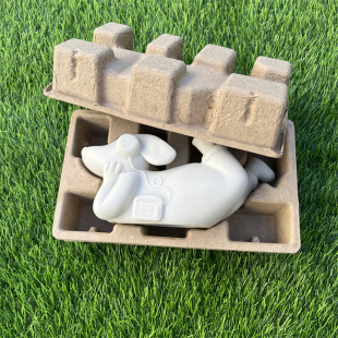 Recycling of Corrugated Paper Scraps, Dry-Pressed Yellow Pulp Paper Trays, Environmentally Friendly White Eggshell Paper Blister, Degradable Pulp Molding