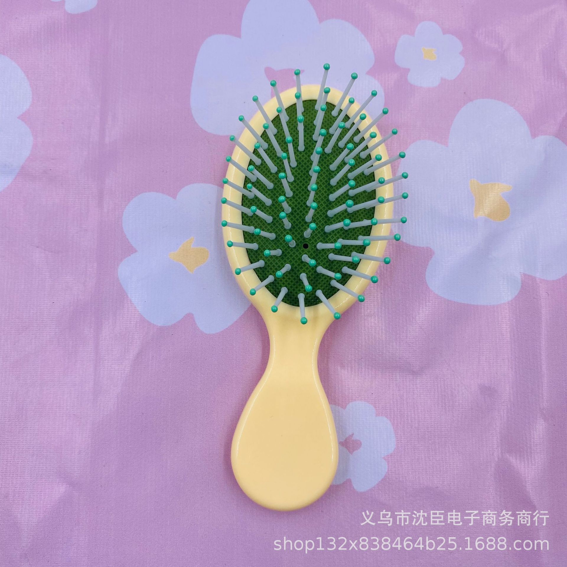 Nuevo color macaron cojín de aire peine airbag masaje peine lindo pelo liso plegable crema pegamento portátil peine color caramelo