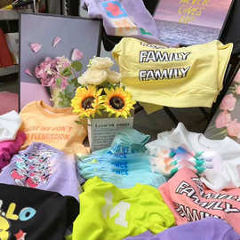 patpat童装品牌折扣杂款清货儿童短袖T恤裙子杂款套装直播kid