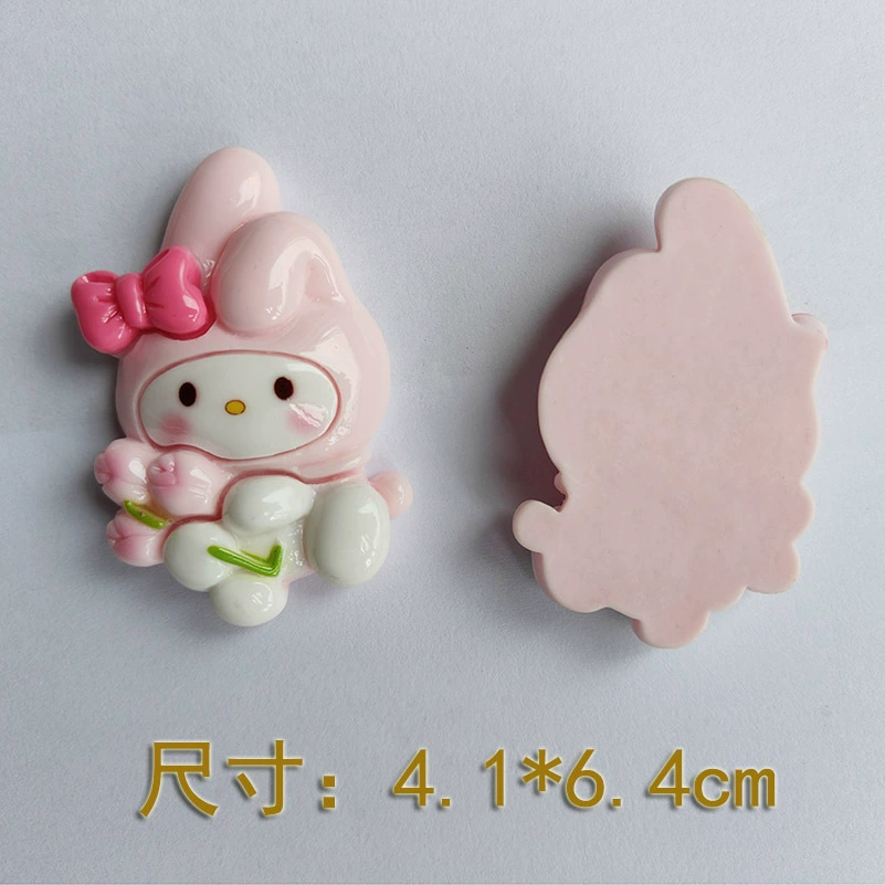 Резиновые аксессуары Sanrio — брелок для телефона и магнит на холодильник, ≈6×5,7 см, ручная работа