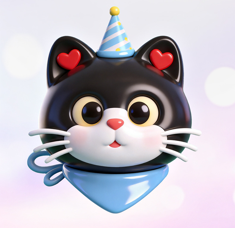 New cartoon car seat cushion, ice cream cat design, universal for all seasons and five-seater cars, breathable and dirt-resistant, car interior decoration