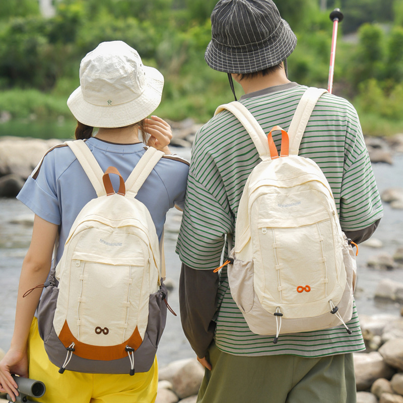 Color Block Lightweight Laptop Outdoor Nylon Backpack 2