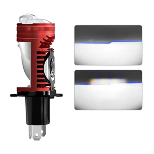Motosiklet LED fənəri ikili linzalı H4 üç dişli ultra parlaq uzaq və yaxın işıq 12V-80V