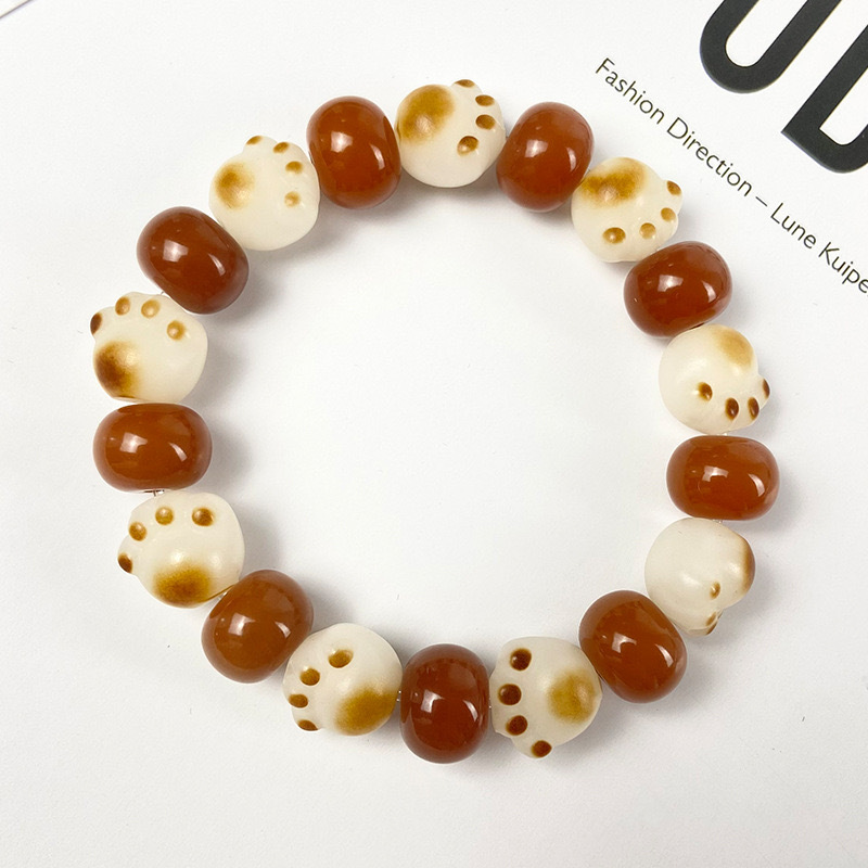 Original Ecología rica multi-tesoro pulsera de raíz de Bodhi color caramelo solo círculo bobinado suave tiro alto tres colores pulsera Bodhi