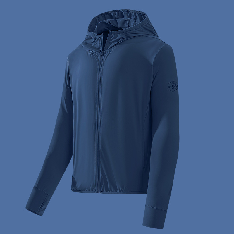 Verano nueva ropa de piel Banana Bottom mismo estilo ropa de seda de hielo protección UV UPF50 + ropa de protección solar transpirable para hombres al por mayor