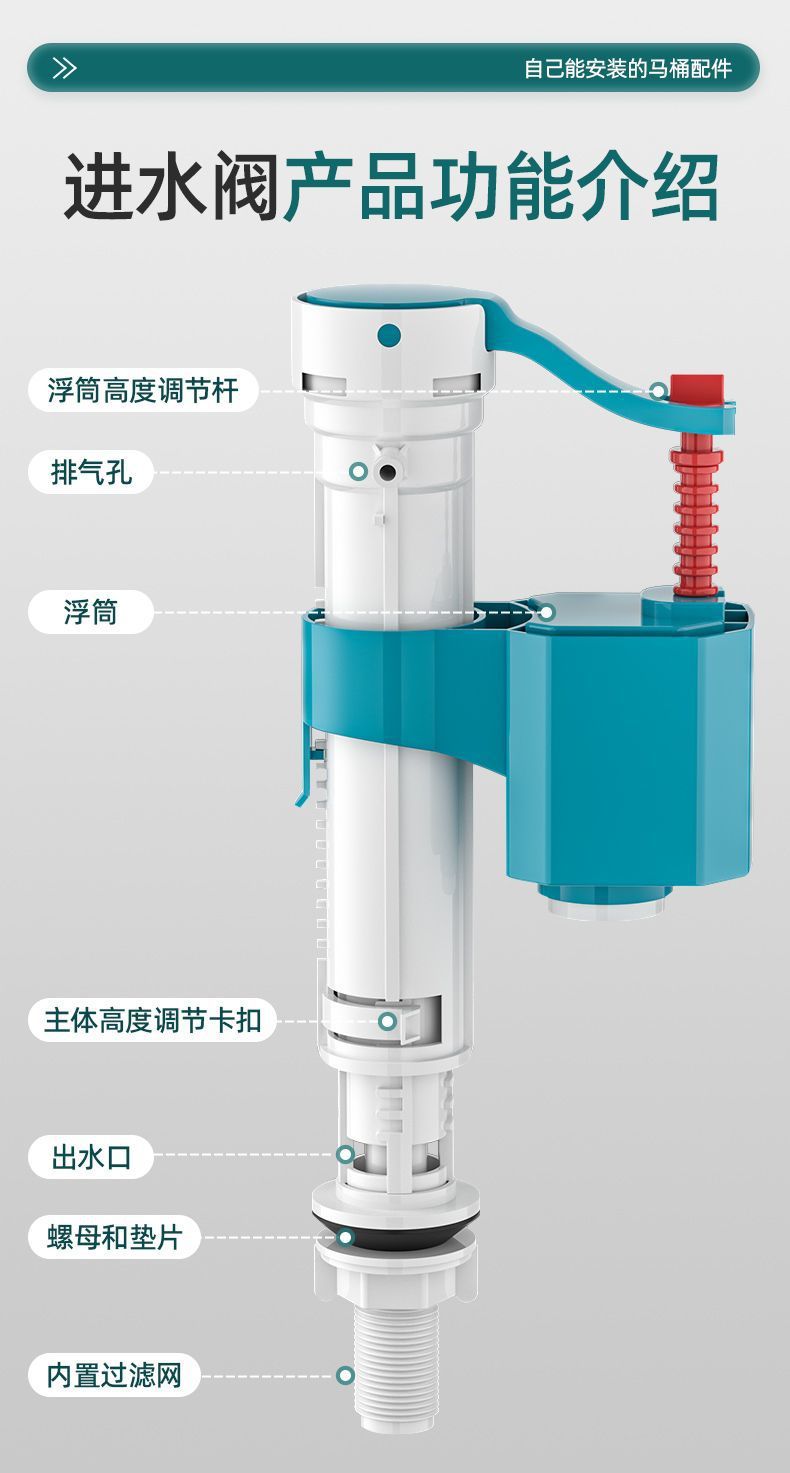 Universal toilet water inlet valve water tank, household high-pressure anti-reverse universal accessories, bathroom toilet, Amazon undefined