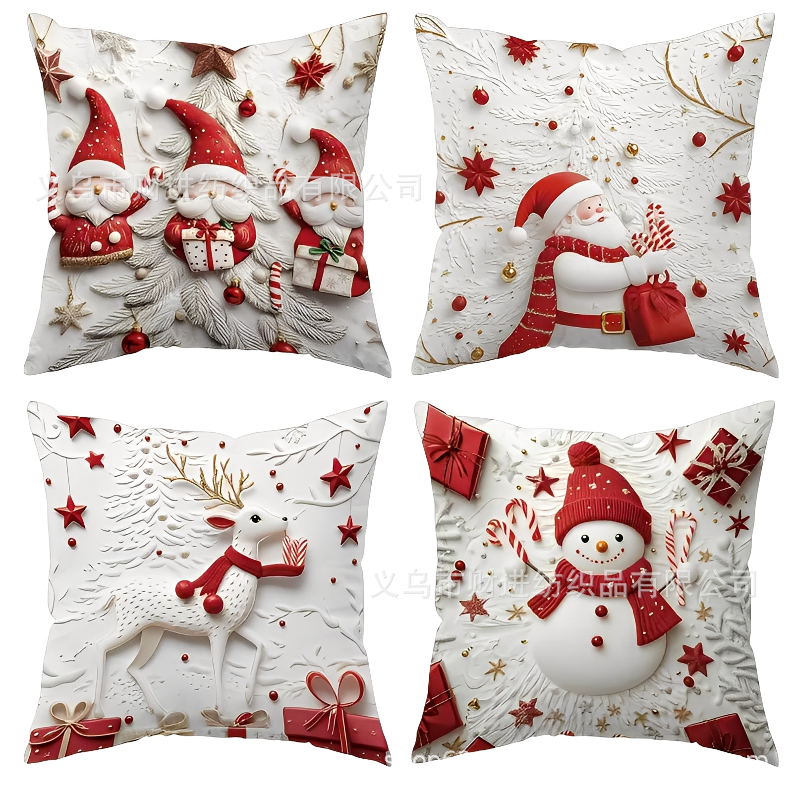 Transfronterizo Temu nueva combinación de Navidad abrazo funda de almohada Amazon casa sofá decoración cojín funda de almohada al por mayor image 13