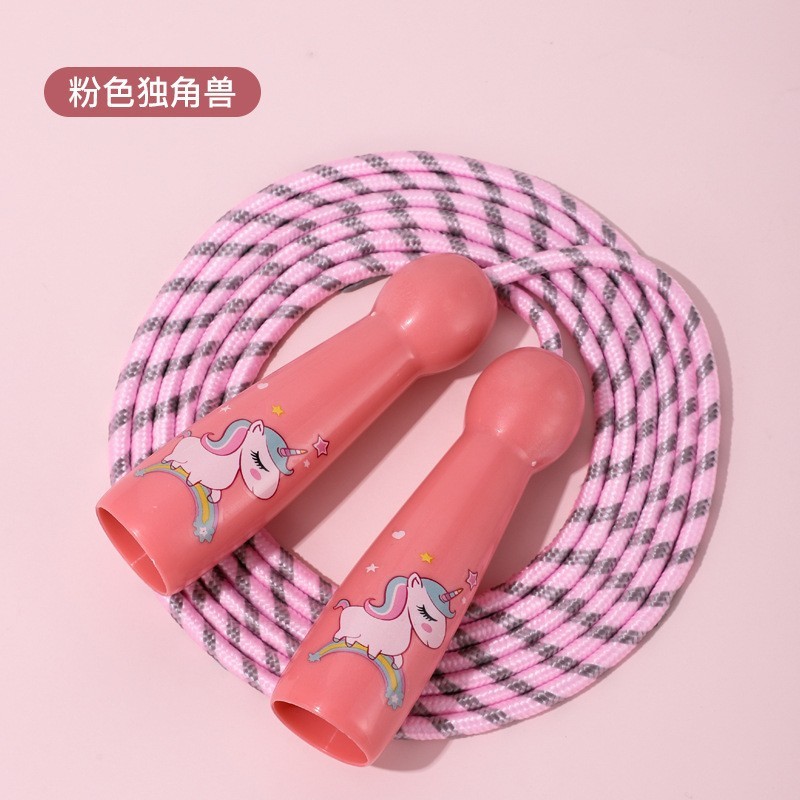 儿童可调节花样跳绳初学训练手持跳绳彩色不打结批发幼儿园绳子小|undefined