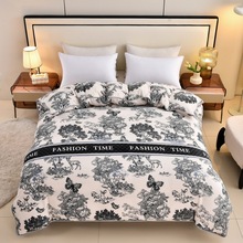 新款加厚牛奶绒被套金貂婴儿绒单被套加厚保暖珊瑚绒被套礼品被套