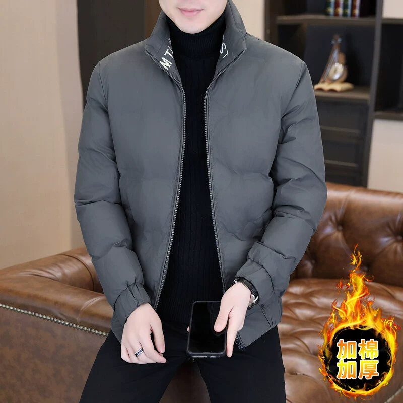 Fashionable winter warm down jacket with zipper