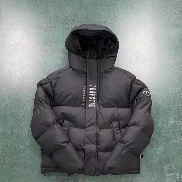 Импортная хлопковая куртка с капюшоном Trapstar, утеплённая куртка-пуховик мужская, повседневная универсальная