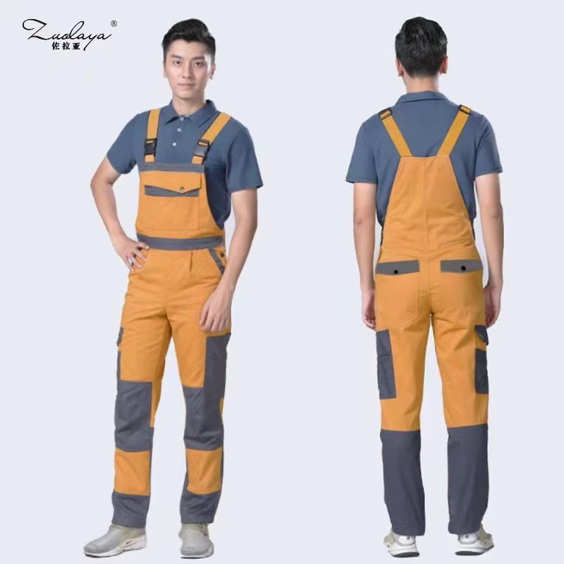 Fábrica al por mayor overoles hombres y mujeres auto reparación tirantes máquina reparación Instalación y mantenimiento pantalones transpirables resistentes al desgaste de una sola pieza