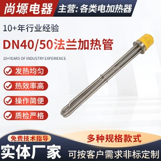 定制法兰加热管DN40/DN50水箱锅炉加热棒大功率电热管法兰加热管