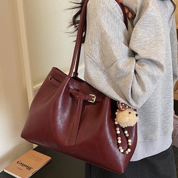 Cross-Border Large-Capacity Underarm Commuter Bag Women's Handbag 2026 New Simple Tote Bag Versatile Shoulder Bag Trendy