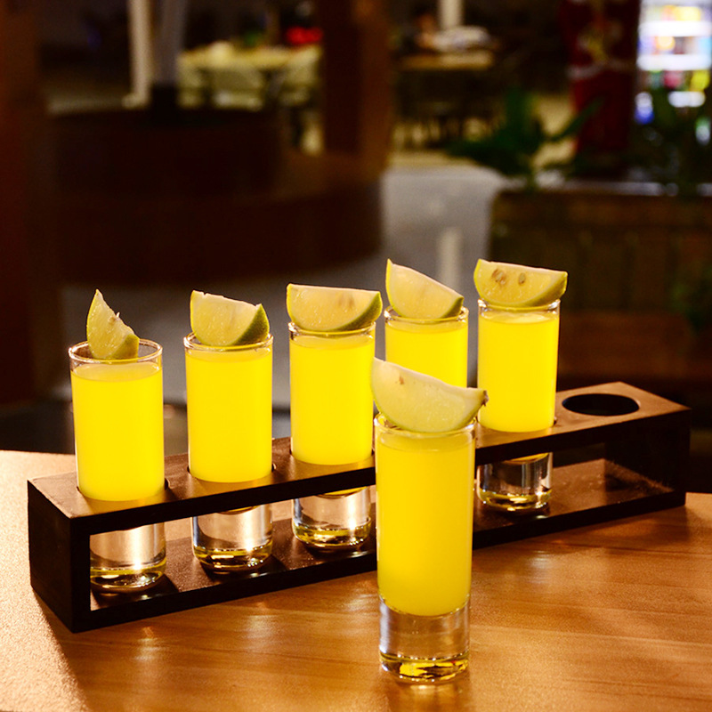 Taza de madera taza de bala taza de vino taza de tragar taza de cóctel taza de licores B52 un sorbo de taza de vino conjunto de taza de vino KTV