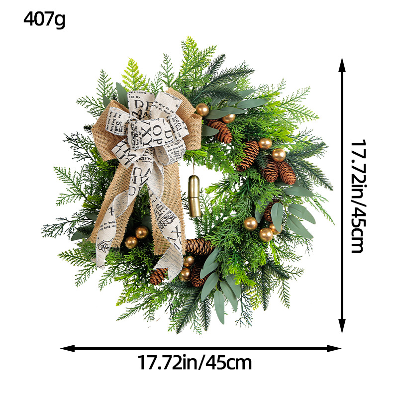 Hong Kong amor transfronterizo estación independiente de Navidad cono de pino Bell Garland Navidad puerta colgante país Garland Navidad decoración de vacaciones