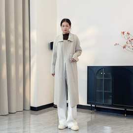 全羊毛澳洲羊毛双面呢大衣外套女装1125-163