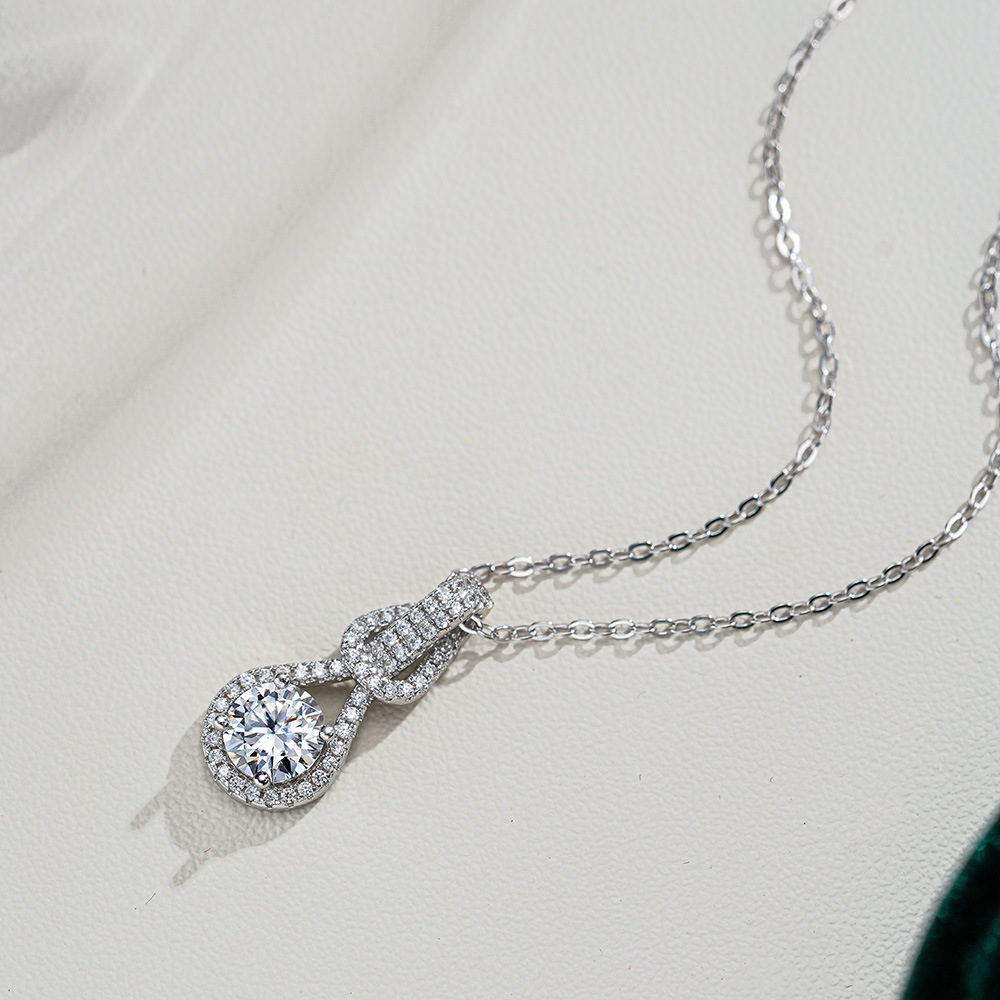 Classic pendant, accessory, silver 925 sample, 1 carat