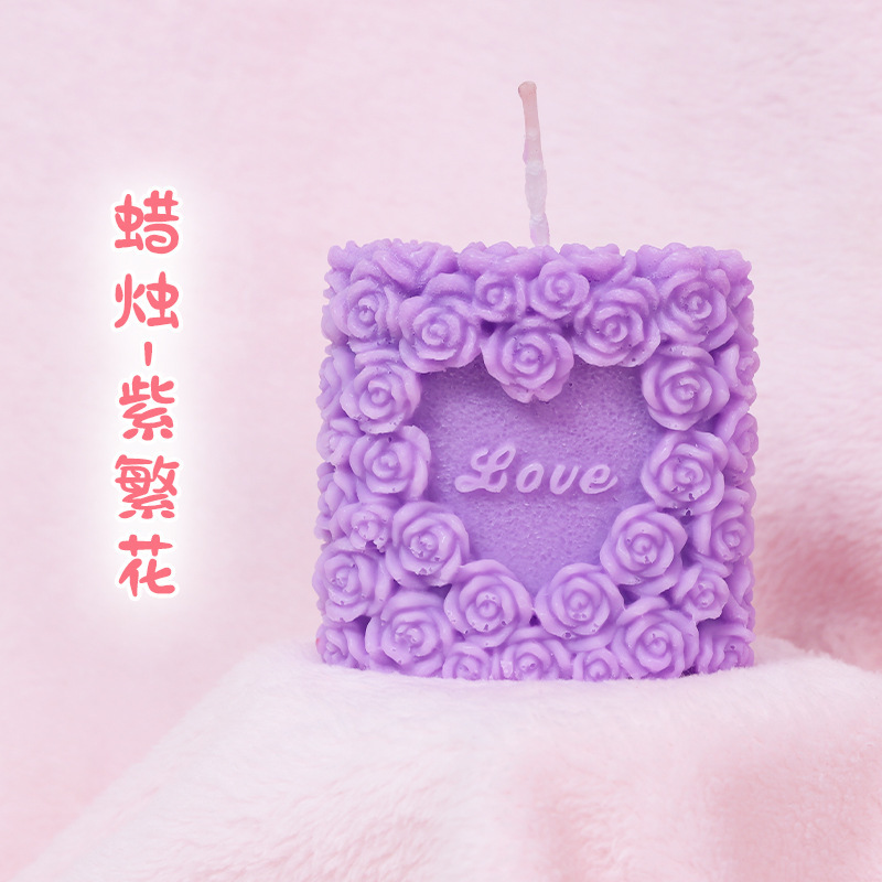Jiuai Low-Temperature Drip Candle for Couples, Soy Wax Sensory Play, Purple Blossom — detail image 5