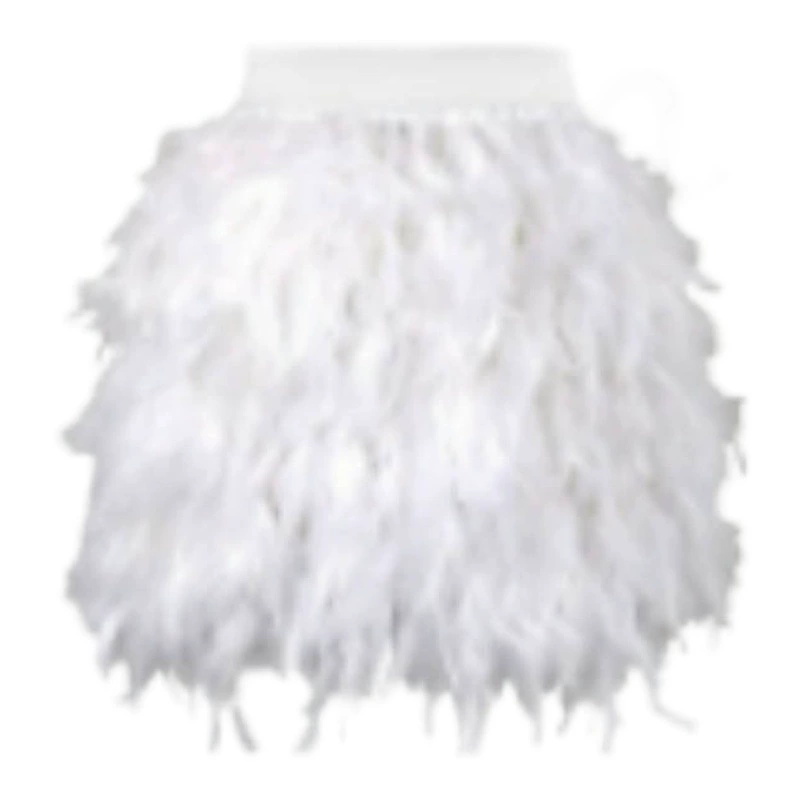 Юбка из перьев, короткая юбка, платье из перьев, сценический костюм, наряд для выступлений, европейский и американский уличный стиль, нестандартный игровой стиль